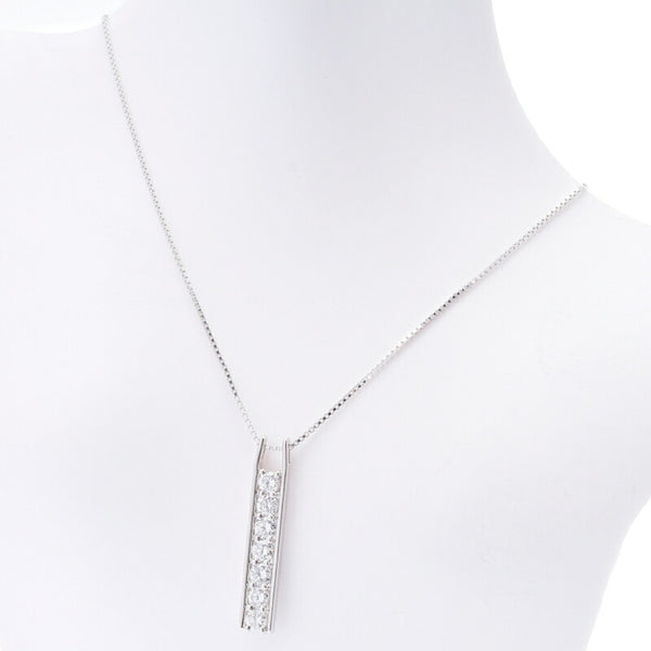Pt900 プラチナ Pt850 プラチナ ダイヤ0.63ct ネックレス レディース 中古