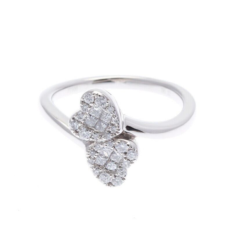 Pt900 プラチナ ダイヤ0.37ct ハート リング 指輪 レディース 11.5号 中古