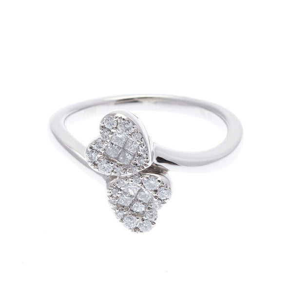 Pt900 プラチナ ダイヤ0.37ct ハート リング 指輪 レディース 11.5号 中古