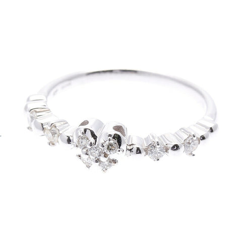 サマンサタバサ K18WG ホワイトゴールド ダイヤ リング 指輪 レディース Samantha Thavasa 10号 中古