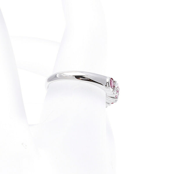 Pt900 プラチナ ルビー0.7ct ダイヤ0.2ct リング 指輪 レディース 11号 中古