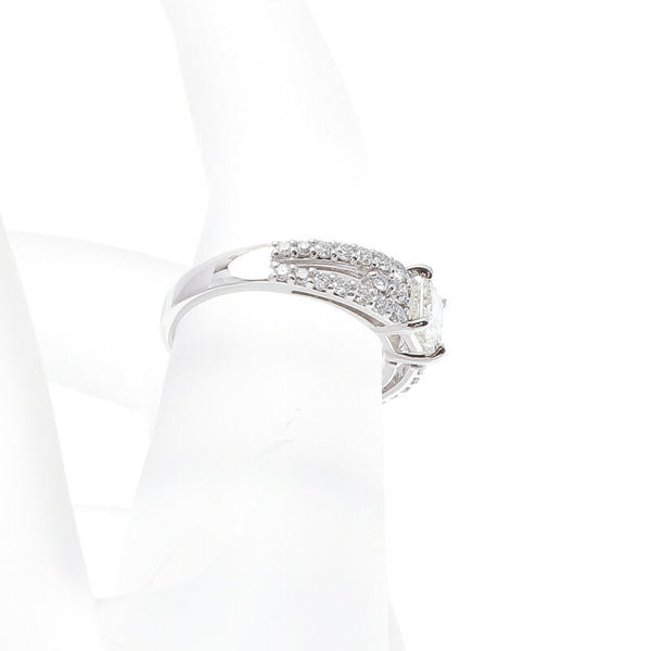 Pt900 プラチナ ダイヤ0.539ct ダイヤ0.45ct リング 指輪 レディース 6号 中古