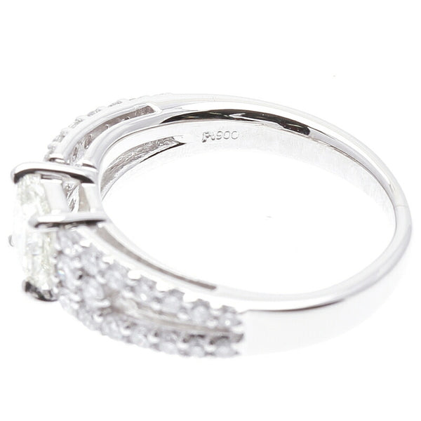 Pt900 プラチナ ダイヤ0.539ct ダイヤ0.45ct リング 指輪 レディース 6号 中古