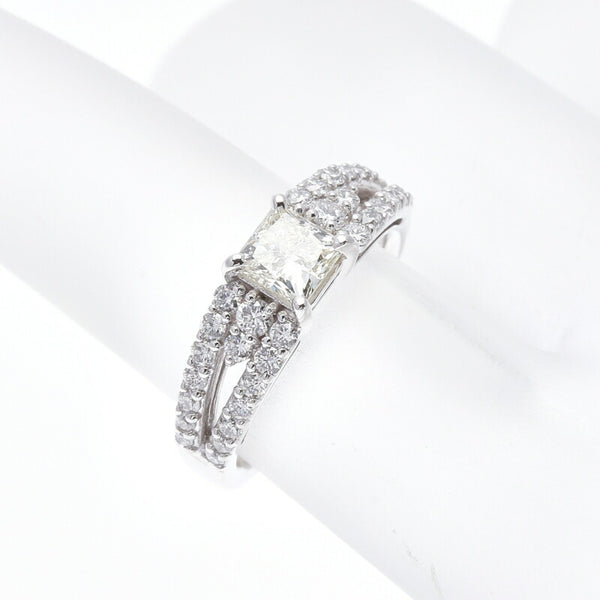 Pt900 プラチナ ダイヤ0.539ct ダイヤ0.45ct リング 指輪 レディース 6号 中古