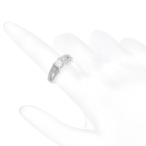 Pt900 プラチナ ダイヤ0.539ct ダイヤ0.45ct リング 指輪 レディース 6号 中古