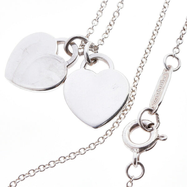 ティファニー SV925 シルバー リターントゥ ダブルミニハート ネックレス レディース TIFFANY&Co. 中古