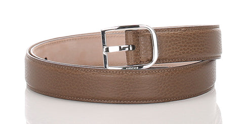 グッチ ブラウン レザー ベルト レディース GUCCI 中古