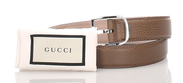 グッチ ブラウン レザー ベルト レディース GUCCI 中古