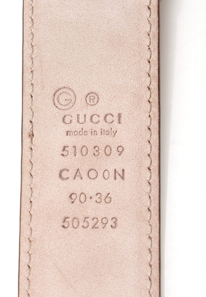 グッチ ブラウン レザー ベルト レディース GUCCI 中古