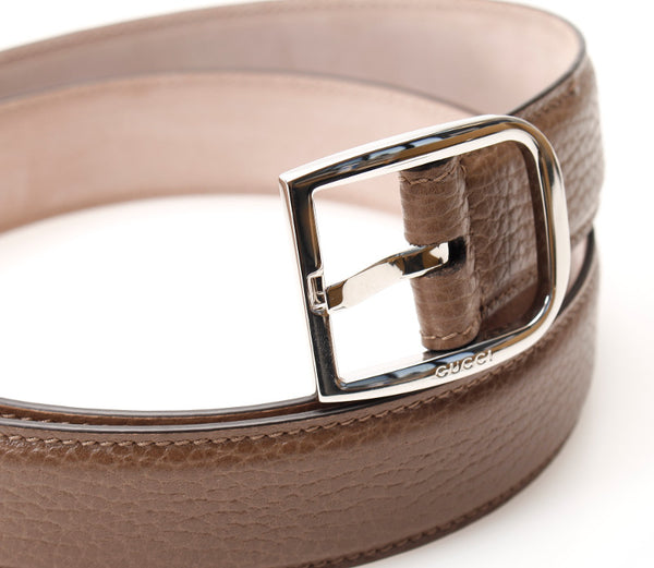 グッチ ブラウン レザー ベルト レディース GUCCI 中古
