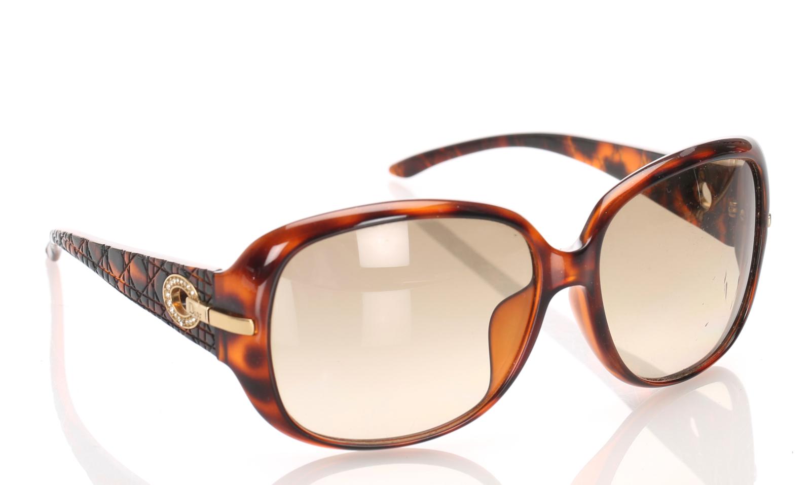 クリスチャンディオール 3SF ブラウン プラスチック サングラス レディース Christian Dior 中古