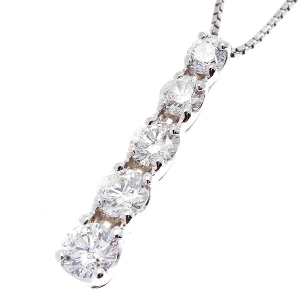 Pt900 プラチナ Pt850 プラチナ ダイヤ1ct ネックレス レディース 中古