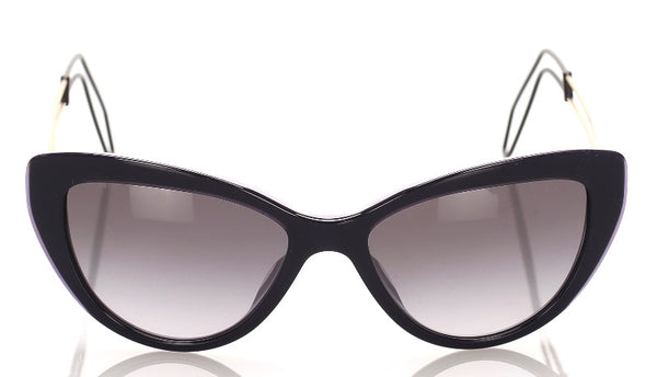 ミュウミュウ SMU12R ブルー メタル プラスチック サングラス レディース MIUMIU 中古