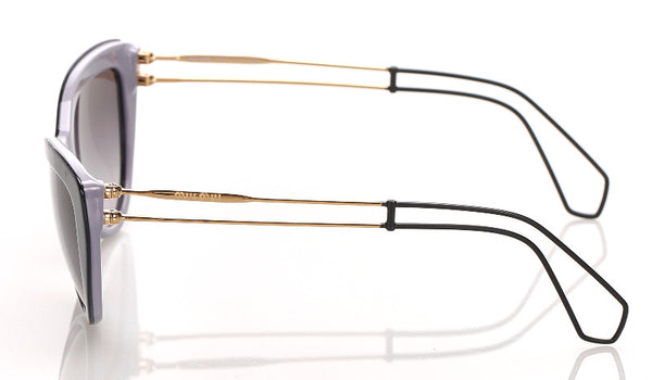 ミュウミュウ SMU12R ブルー メタル プラスチック サングラス レディース MIUMIU 中古