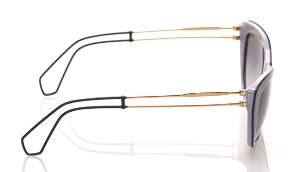 ミュウミュウ SMU12R ブルー メタル プラスチック サングラス レディース MIUMIU 中古