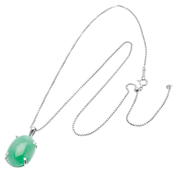 Pt900 プラチナ Pt850 プラチナ ヒスイ15.214ct ネックレス レディース 中古