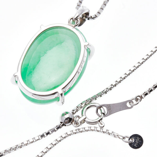 Pt900 プラチナ Pt850 プラチナ ヒスイ15.214ct ネックレス レディース 中古
