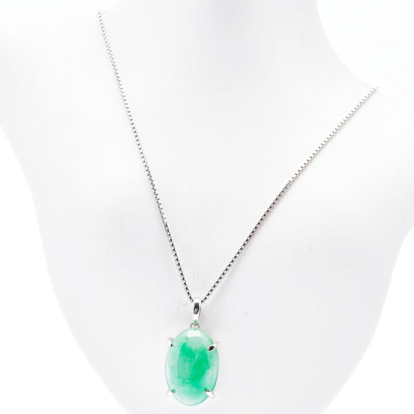 Pt900 プラチナ Pt850 プラチナ ヒスイ15.214ct ネックレス レディース 中古