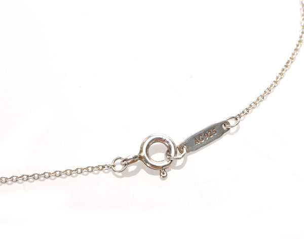 ティファニー K18YG イエローゴールド SV925 シルバー コンビ リターントゥミニダブルハート ネックレス レディース TIFFANY&Co. 中古