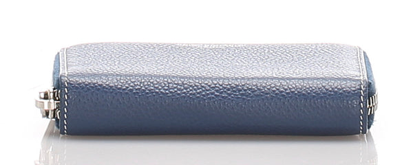 サンローラン ネイビー レザー コインケース レディース SAINT LAURENT 中古