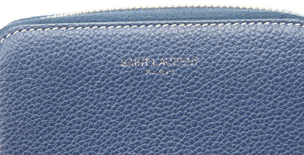 サンローラン ネイビー レザー コインケース レディース SAINT LAURENT 中古