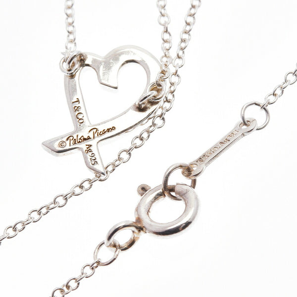 ティファニー SV925 シルバー ラピングハート ネックレス レディース TIFFANY&Co. 中古