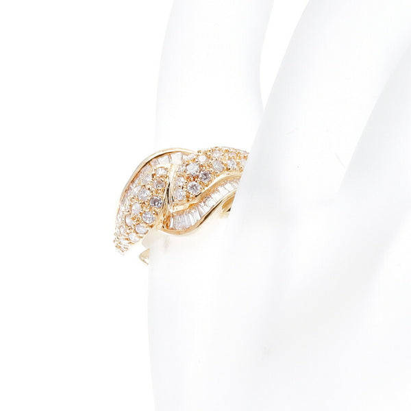 K18YG イエローゴールド ダイヤ1.00ct リング 指輪 レディース 13号 中古