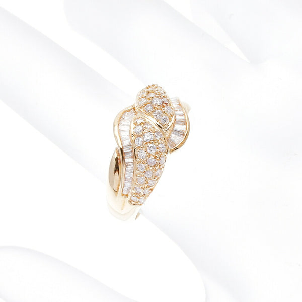 K18YG イエローゴールド ダイヤ1.00ct リング 指輪 レディース 13号 中古