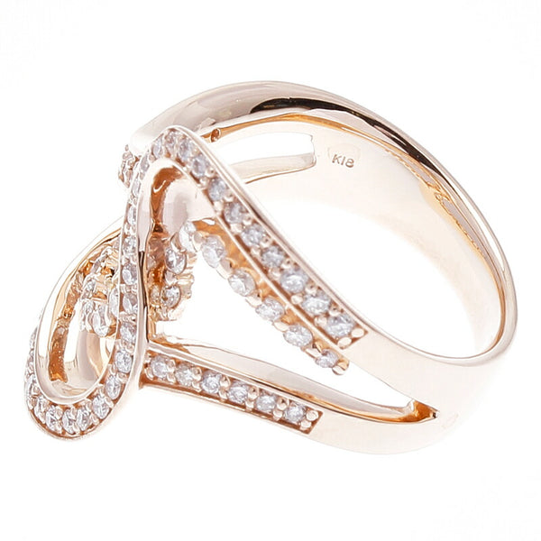 K18YG イエローゴールド ダイヤ0.58ct リング 指輪 レディース 10号 中古