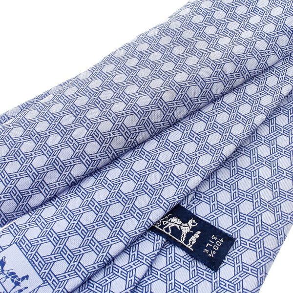 エルメス 5118HA パープル シルク ネクタイ メンズ HERMES 中古