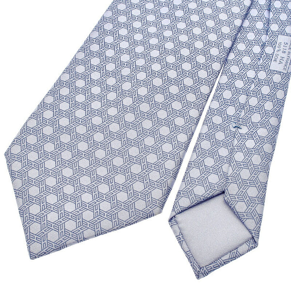 エルメス 5118HA パープル シルク ネクタイ メンズ HERMES 中古