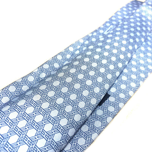 エルメス 5118HA パープル シルク ネクタイ メンズ HERMES 中古