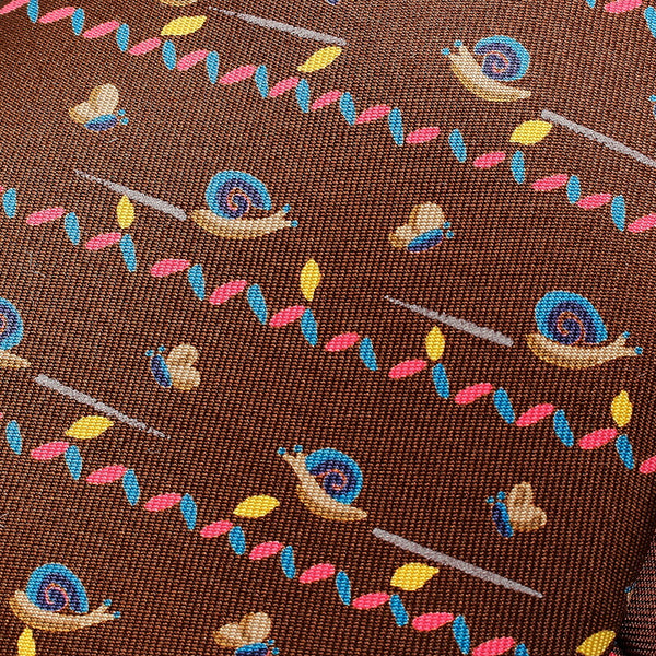 エルメス ブラウン シルク ネクタイ メンズ HERMES 中古