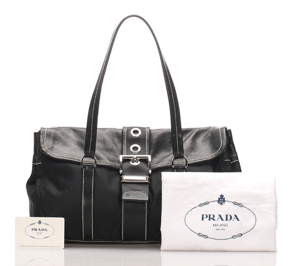 プラダ BR2418 ブラック  レザー トートバッグ レディース PRADA 中古