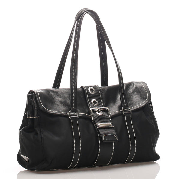 プラダ BR2418 ブラック  レザー トートバッグ レディース PRADA 中古