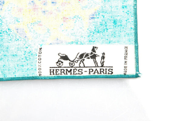 エルメス ランチマット グリーン コットン ハンカチ レディース HERMES 中古