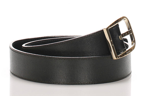 グッチ ホースビット 162934 ブラック 黒 レザー ベルト レディース GUCCI 中古