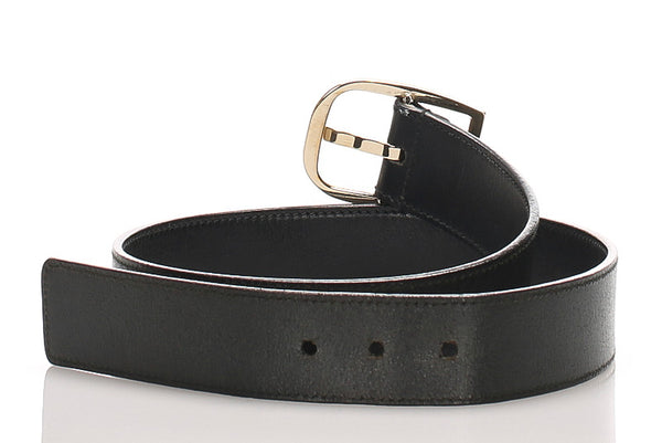 グッチ ホースビット 162934 ブラック 黒 レザー ベルト レディース GUCCI 中古