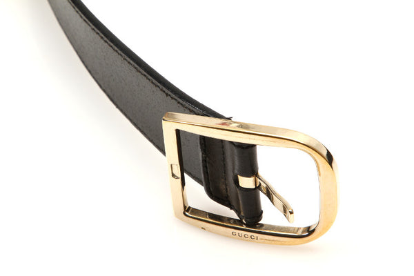 グッチ ホースビット 162934 ブラック 黒 レザー ベルト レディース GUCCI 中古