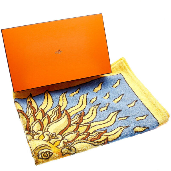 エルメス バスマット イエロー コットン バスマット 雑貨 レディース HERMES 中古