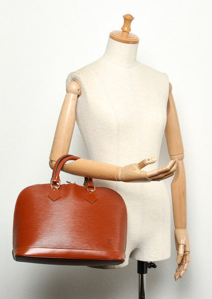 ルイ ヴィトン エピ アルマ M52147 ブラウン 茶 レザー ハンドバッグ レディース LOUIS VUITTON 中古