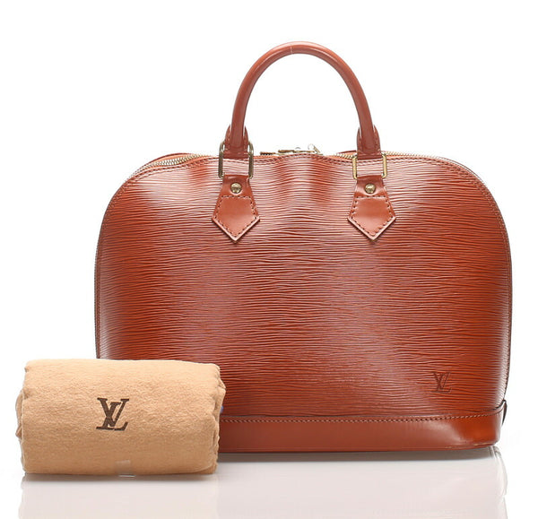 ルイ ヴィトン エピ アルマ M52147 ブラウン 茶 レザー ハンドバッグ レディース LOUIS VUITTON 中古