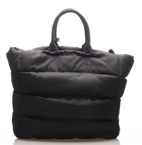 プラダ テスートボンバー ブラック ナイロン トートバッグ レディース PRADA 中古