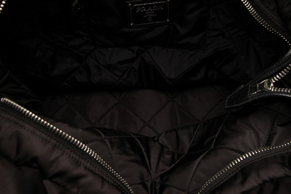 プラダ テスートボンバー ブラック ナイロン トートバッグ レディース PRADA 中古