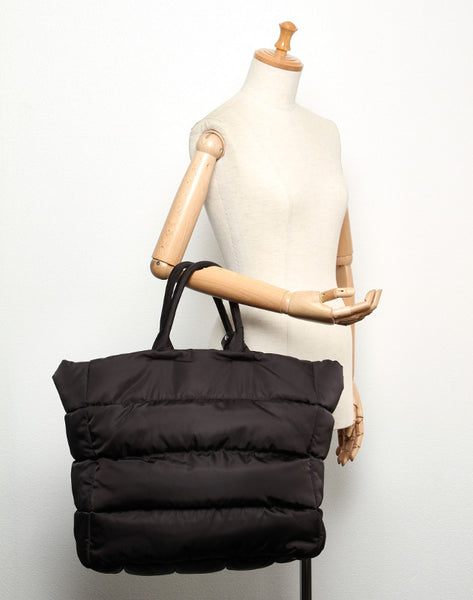 プラダ テスートボンバー ブラック ナイロン トートバッグ レディース PRADA 中古