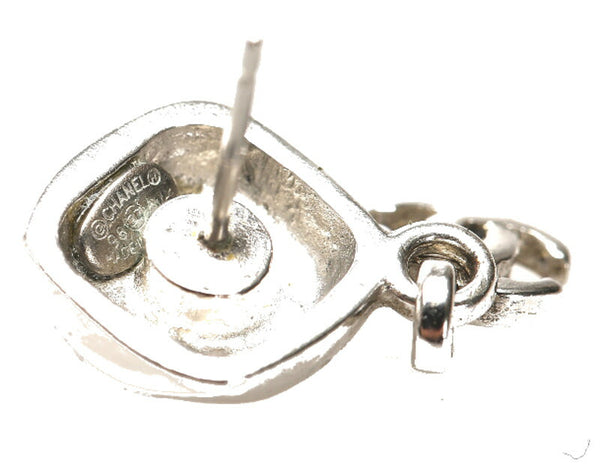 シャネル ココマーク シルバー メタル ピアス レディース CHANEL 中古