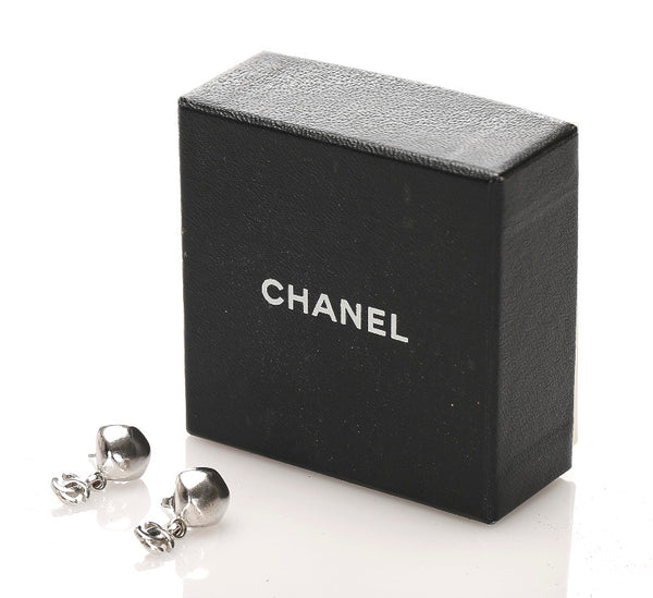シャネル ココマーク シルバー メタル ピアス レディース CHANEL 中古