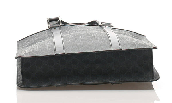 グッチ GGスプリーム 322072 ブラック 黒 キャンバス レザー トートバッグ レディース GUCCI 中古