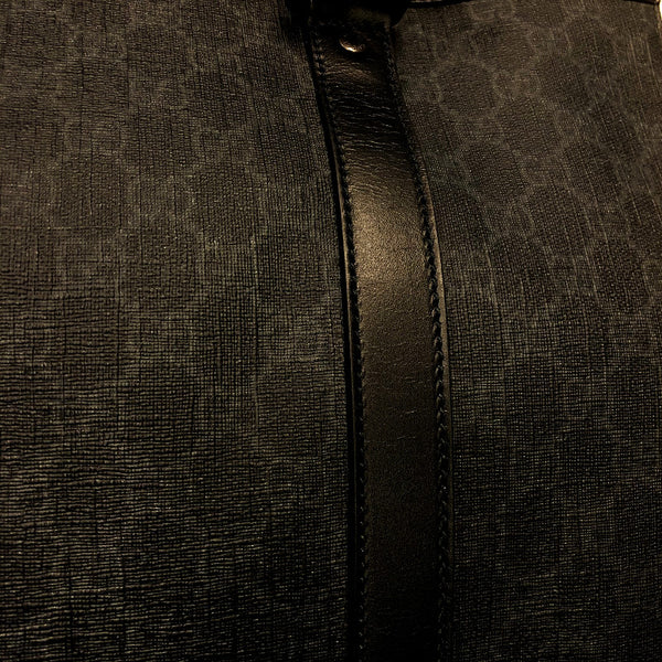 グッチ GGスプリーム 322072 ブラック 黒 キャンバス レザー トートバッグ レディース GUCCI 中古