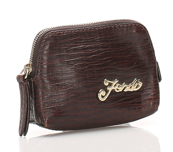 フェンディ ブラウン 茶 レザー コインケース レディース FENDI 中古